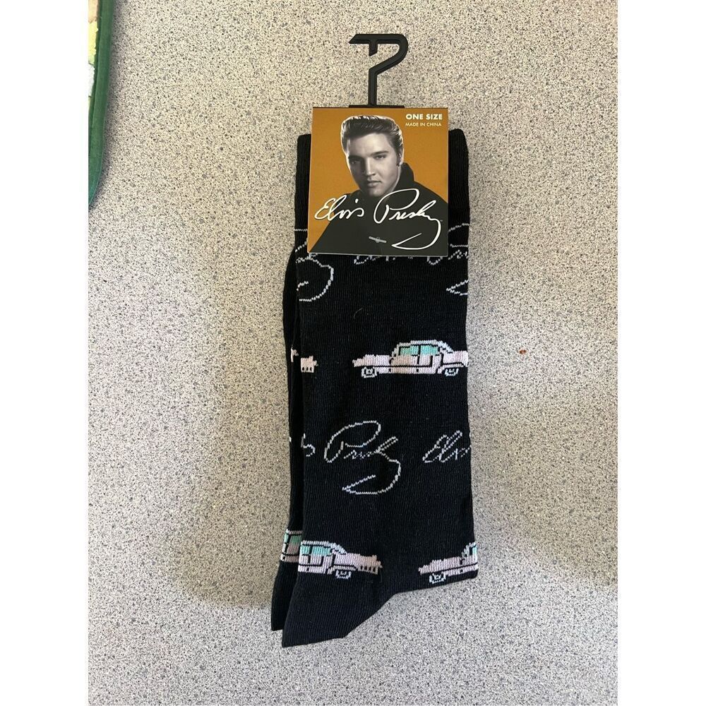 Official elvis Presley pink Cadillac crew socks US 7-12 unisex men’s women’s